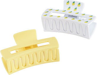 The Home Edit Jaw/Claw Clips in Solid Yellow and Lemon Print