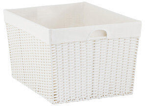 White Montauk Rectangular Basket